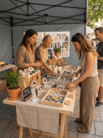 Tente dépliante, installation rapide pour les marchés en plein air