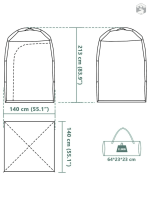 Tente imperméable pour toilettes, confort en milieu naturel