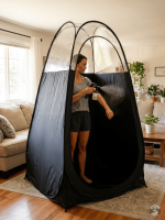 Espace de spray tan compact et pratique