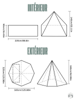 Tente 1 place en forme de tipi pour aventure