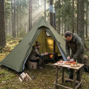 Tente de camping tipi pour deux personnes
