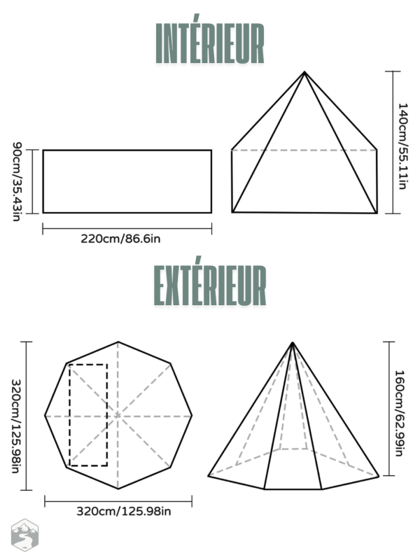 Tente tipi 2 personnes, parfaite pour les escapades nature