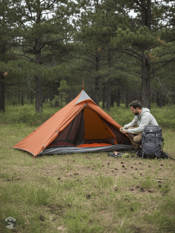 Tente tipi d'une place, parfaite pour les randonnées