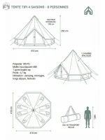 Tente tipi familiale, idéale pour le camping à plusieurs