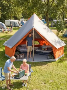 Tente en forme de tipi, idéale pour 8 personnes