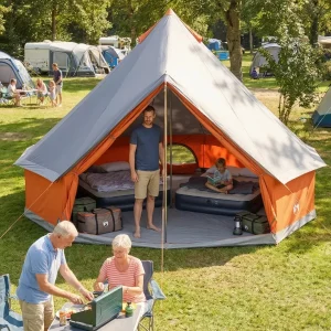 Tente en forme de tipi, idéale pour 8 personnes