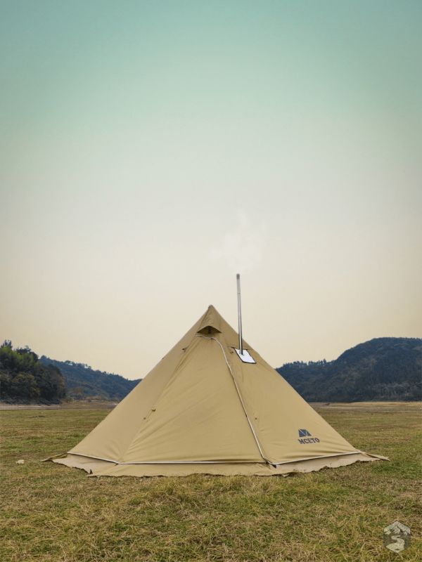 Tente familiale tipi avec espace pour six personnes