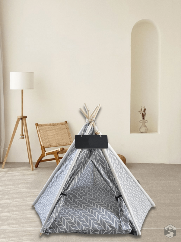 Tente pour chien en forme de tipi, espace de détente