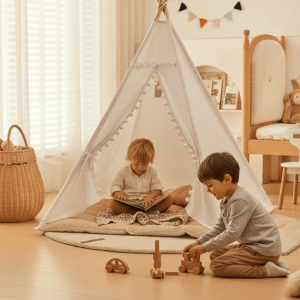 Tente tipi pour espace de jeu confortable