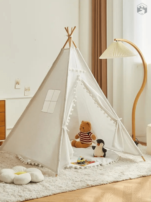 Tente tipi en toile légère pour intérieur et extérieur