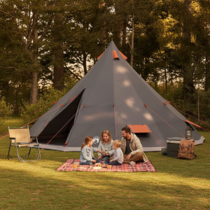 Tente familiale confortable pour camping en plein air