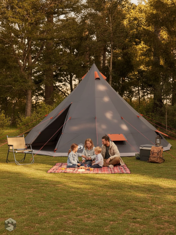 Tente familiale confortable pour camping en plein air