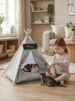 Tente pour chat en forme de tipi moderne