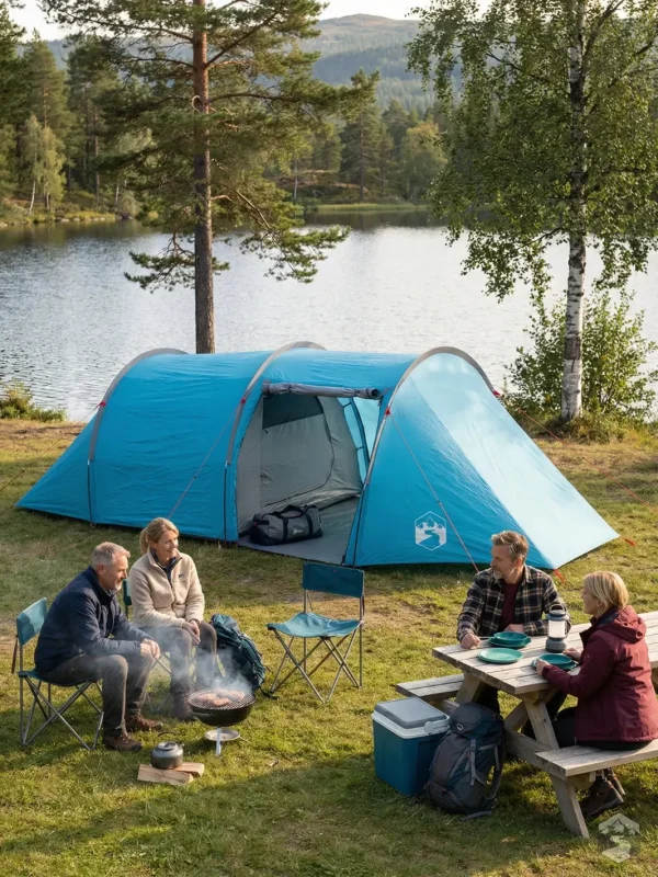 Tente spacieuse pour 4 personnes en pleine nature