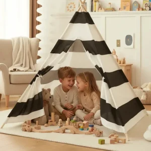 Tente tipi colorée pour le coin des enfants