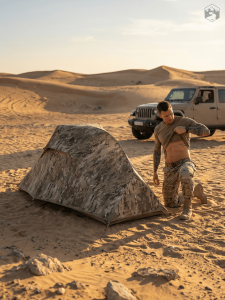 Toile de tente en camouflage pour le camping