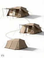 Tente polyvalente pour escapades en groupe
