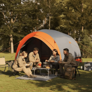Tente tunnel spacieuse pour camping en famille